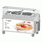 Chariot à crêpières double 40 encastrées Casselin