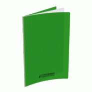 CONQUERANT Lot de 20 Cahier Classique PP piqué 24x32, 48p./24 feuilles 90g/m², Séyès, coloris vert - 3020120014531