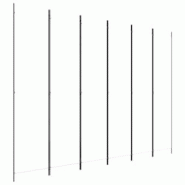 Décoshop26 - Paravent séparateur de pièce cloison 6 panneaux 300 x 220 cm tissu blanc et fer DEC031049 - blanc 3000258264206