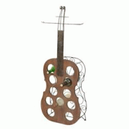 Décoshop26 - Porte-bouteilles sur pied casier à vin forme de guitare en MDF marron et métal couleur rouille ETA05039 - marron 3000514969609 Décoshop26 - Porte-bouteilles sur pied casier à vin forme de guitare en MDF marron et métal couleur rouille ETA05039 - marron 3000514969609