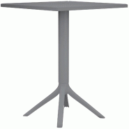 Décoshop26 - Table d'appoint pour intérieur ou extérieur 60x60 cm en plastique gris foncé 10_0009166 - gris 3000267044929