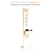 Distributeur automatique de batteries, en colonne ou à poser sur comptoir - 10 batteries externes de 5500 mah - Mobility 10 Distributeur automatique de batteries, en colonne ou à poser sur comptoir - 10 batteries externes de 5500 mah - Mobility 10