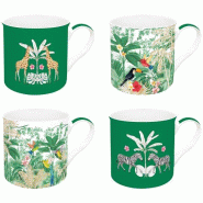 EASY LIFE Coffret 4 mugs 30 cl - Exotic Heaven - 035-1195241