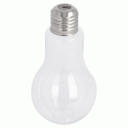Flacon ampoule PET transparent + bouchon aluminium 200ml Ø6,7x12,3cm - par 200
