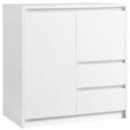 Helloshop26 - Buffet armoire de rangement avec porte et étagère réglable en hauteur 2 tiroirs moderne 40 x 70 x 745 cm pour salon 12_0004523 - 3000 Helloshop26 - Buffet armoire de rangement avec porte et étagère réglable en hauteur 2 tiroirs moderne 40 x 70 x 745 cm pour salon 12_0004523 - 3000