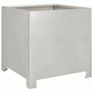 Helloshop26 - Jardinière bac lit surélevé plantes fleurs terrasse jardin 40 x 40 x 40 cm acier inoxydable Argent 02_0037545 - 3000213895551