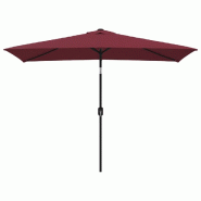 Helloshop26 - Parasol avec mât en métal 300 x 200 cm bordeaux 02_0008133 - métal 3000435247763
