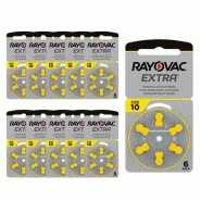 PACK DE 10 BLISTERS DE 6 PILES 10A RAYOVAC