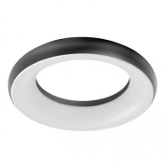 Plafonnier saillie fred l led 25 w - 1850 lm 3000k noir .Diamètre 298 mm