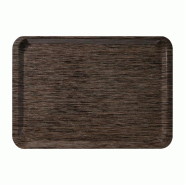 Plateau de service en mélamine Euronorme wengé - 530 x 370 x 20 mm - ROLTEX - 0615402132428