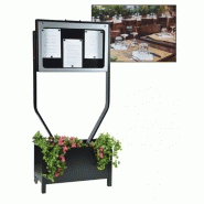 Porte menu exterieur pied jardiniere lumineux provence jurine_0