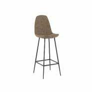 Stones Table extensible Xavier 170-270 cm avec plateau HPL noir et pieds en aluminium blanc, design contemporain et fonctionnel - Om - gris métal OM/