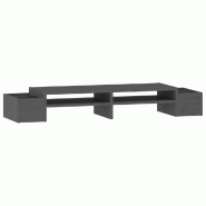 Support de moniteur 100 x 27,5 x 15 cm bois de pin solide gris 02_0004465 - gris Bois massif 3000200377817
