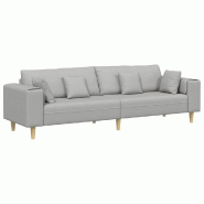 VidaXL Canapé avec coussin Gris nuage 250 x 77 x 76 cm tissu Modèle Vega Executive Modern - Matériau naturel 3335151
