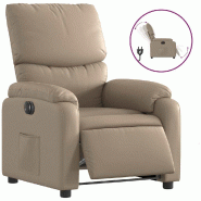 VidaXL Fauteuil inclinable électrique Cappuccino Similicuir Modèle Delvanel - 3204878