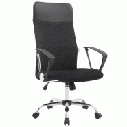 ZIK Fauteuil de bureau ergonomique pivotant de direction avec accoudoirs et soutien lombaire, hauteur réglable - Noir - noir multi-matériau 74268834