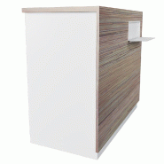 Comptoir Minimaliste D finition bambou et blanc L116xP58xH100cm
