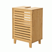 Helloshop26 - Meuble sous lavabo salle de bain rangement design Iveland bambou 60 x 40 x 30 cm naturel 03_0009980 - Bambou 3000224975457