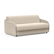 INNOVATION LIVING  CANAPÉ DESIGN EIVOR SPRING CONVERTIBLE LIT 195*140CM TISSU PHOBOS LATTE