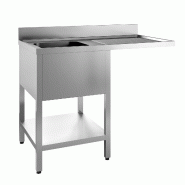 ITALCONCEPT L2G Plonge Inox 304 Soudee, Encastrement Lv Bac Gauche 850mm x 1400mm x 700 mm - 3616350006097
