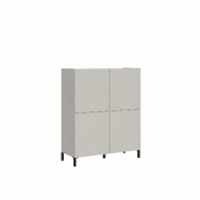 Itamoby Buffet Haut Solaria Panneaux Écologiques L.90 P.35 H.110 cm 4 Portes Pieds Réglables Made in Italy FSC - gris VEMA4ALSOLARI-CH Itamoby Buffet Haut Solaria Panneaux Écologiques L.90 P.35 H.110 cm 4 Portes Pieds Réglables Made in Italy FSC - gris VEMA4ALSOLARI-CH