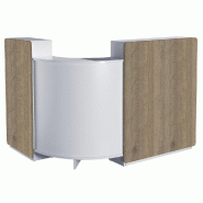 Kit comptoir d'angle et structure chene authentique receptio