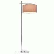 Lampadaire london lampe sur pied lampe de plancher lampe lampe de salon mÉtal tissu gris e27 155 cm x Ø 48 cm 03_0002460
