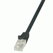 LogiLink Professional Câble patch EconLine, Cat. 6, U/UTP, 3 m, noir - noir 4052792023817