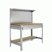 PROREGAL Établi BUFFALO avec paroi à outils, tiroir et étagère | HxLxP 84x90x61cm | Capacité de charge 400kg | Galvanisé - argenté métal PR_RS41-02 PROREGAL Établi BUFFALO avec paroi à outils, tiroir et étagère | HxLxP 84x90x61cm | Capacité de charge 400kg | Galvanisé - argenté métal PR_RS41-02