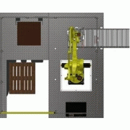 Robots articulés - palettisation à gauche convoyeur 180° lexem xg180i