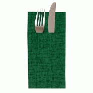 Serviette kangourou Jazz 55 G/M2 40x40 cm vert jaguar Airlaid - par 700