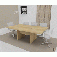 Table de réunion rectangulaire TAK - Mobel Linea. - Non, 200, Chêne veiné_0