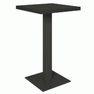 Table mange debout Cage noir plateau noir 70x70x111cm