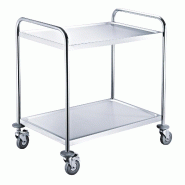 Vaiotec Chariot de service EASYLINE, acier inoxydable / 2 étagères, 860 x 540 mm - argenté inox 10067 Vaiotec Chariot de service EASYLINE, acier inoxydable / 2 étagères, 860 x 540 mm - argenté inox 10067