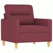 VidaXL Fauteuil Rouge bordeaux 60 cm Tissu Modèle Servelorix - Matériau naturel 359225