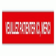 Apli Signalisation adhésive Veuillez patienter ici, rouge/blanc - 8410782186007