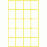 AVERY 120 étiquettes multi-usages blanches, format 22 x 18 mm (6 feuilles / cdt) - 3043