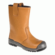 Botte rigger cuir action embout acier - S1P SR - Bronze / 48