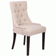 CLP Chaise de salle à manger Aberdeen tissu Crème/Antique - beige textile 305090 CLP Chaise de salle à manger Aberdeen tissu Crème/Antique - beige textile 305090