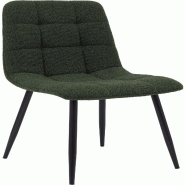 CLP Chaise de Salle à Manger Antibes Tissu Teddy Tissu HBT: 84x45x55 cm Vert - vert textile 327721
