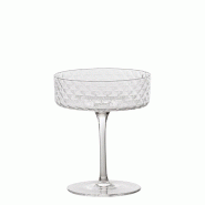 Coppa Set 4Pcs Gobelet 25 Cl Verre Pour Cocktails Et Vins Aromatiques, Verre, Design Élégant Zafferano Fabriqué En Italie - transparent verre VN01700