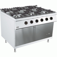 Cuistance BASE 900 Cuisinière à gaz 6 BR. - 7178.3010 COMBISTEEL - 7178.3010