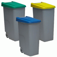 Denox - Reciclo Jeu de 3 Conteneurs à Déchets Fermés 255L Capacité Totale en Plastique de couleur Multicolore - multicolore plastique PK3334