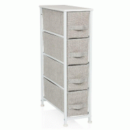 Étagère FOLDRESS S 20 x 48 x 75 cm 4 compartiments gris hjh LIVING - gris plastique 860003
