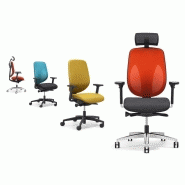 Fauteuil de bureau ergonomique à assise décontractée et soutien lombaire réglable en profondeur -G353