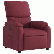 Fauteuil inclinable électrique Rouge bordeaux Tissu Modèle Termelis - 8721012172913