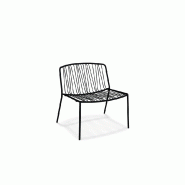 Fauteuil outdoor en métal BRIS - noir