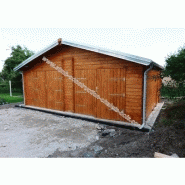 Garage double bois twix 38.50 / toit double pente / porte battante / 7 x 5.48 x 3.31 m