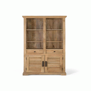 GINER Y COLOMER SL Bibliothèque Venise en bois de manguier 180cm x 90cm x 40cm - beige 1812