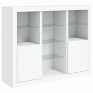 Helloshop26 - Buffet bahut commode armoire meuble de rangement organisateur cuisine salle de séjour salon avec lumières LED 3 pcs 02_0037199 - 30002 Helloshop26 - Buffet bahut commode armoire meuble de rangement organisateur cuisine salle de séjour salon avec lumières LED 3 pcs 02_0037199 - 30002